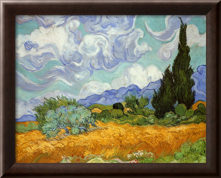 Wheatfield with Cypresses - Vincent Van Gogh Paintings